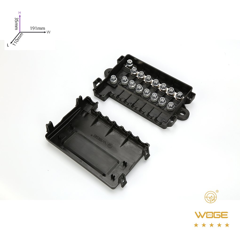 Durable Black Dust Cover for 7-Way MIDIRV Car Boat Bus Accessories No Fuse-Multi-Directional Block Holder Fuse Box Automotive