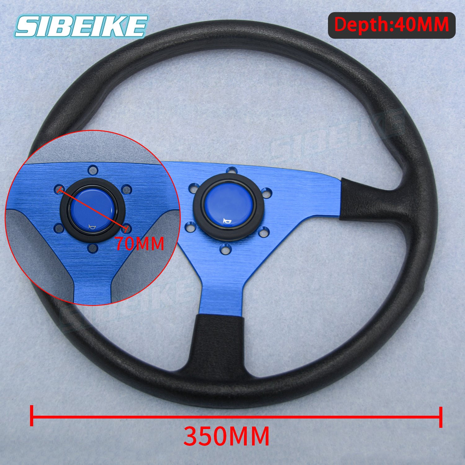 JDM Montecarlo Alcantara PU Steering Wheel Universal Racing Sports Flat Dish Steering Wheel 14inch