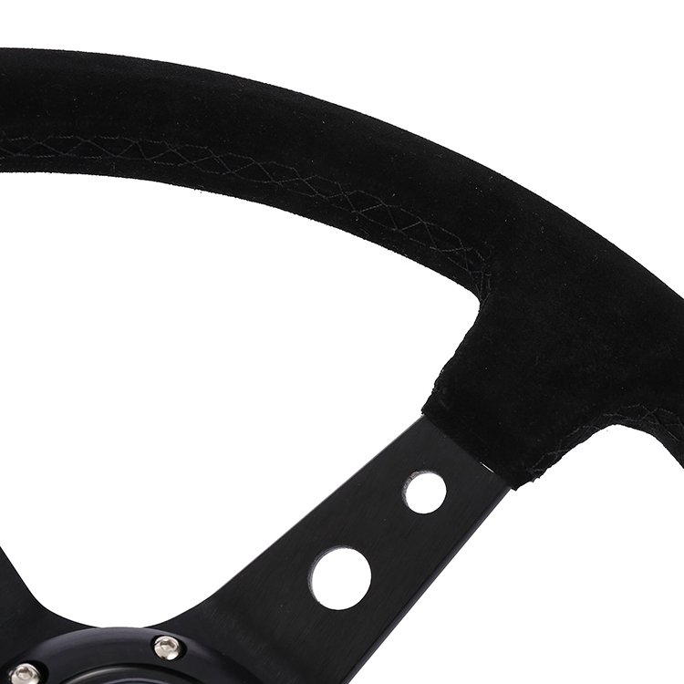 Universal 350mm mm Frosted Suede Racing Sport Steering Wheel classic Drift car steering wheel