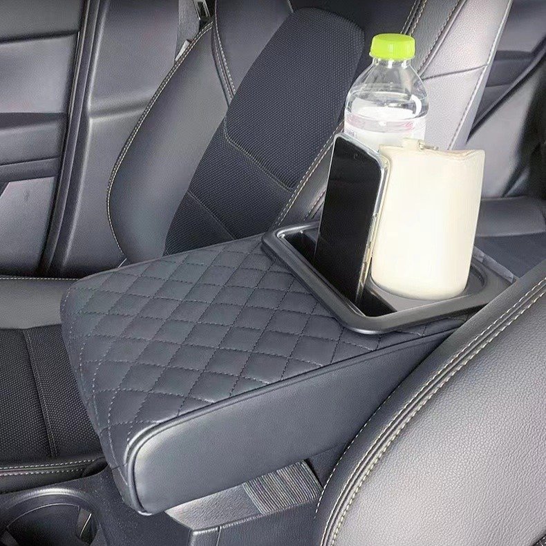 Universal Car Armrest Box Mat Water Cup Holder Interior Accessories