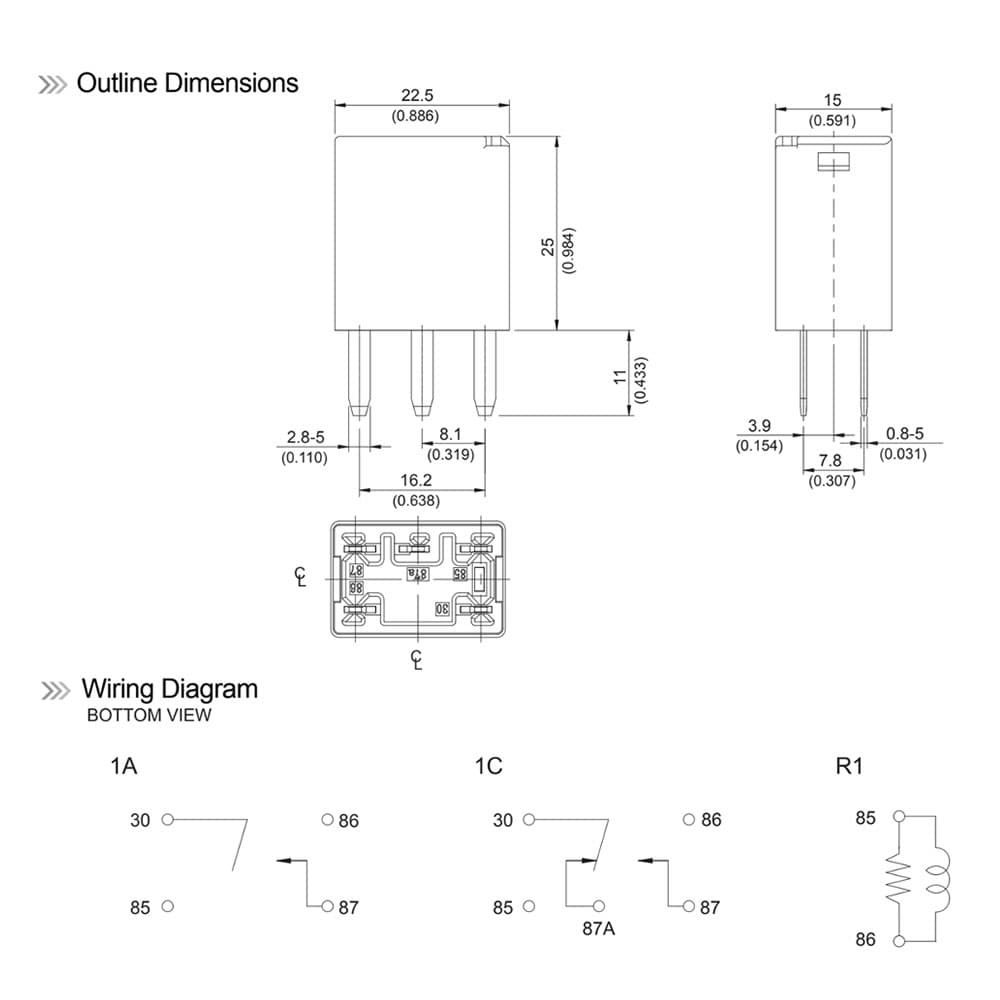 KS301 35A Plug-In ISO Micro Relay New 12V 24V Mini Needle Pin for Automotive Auto Relays