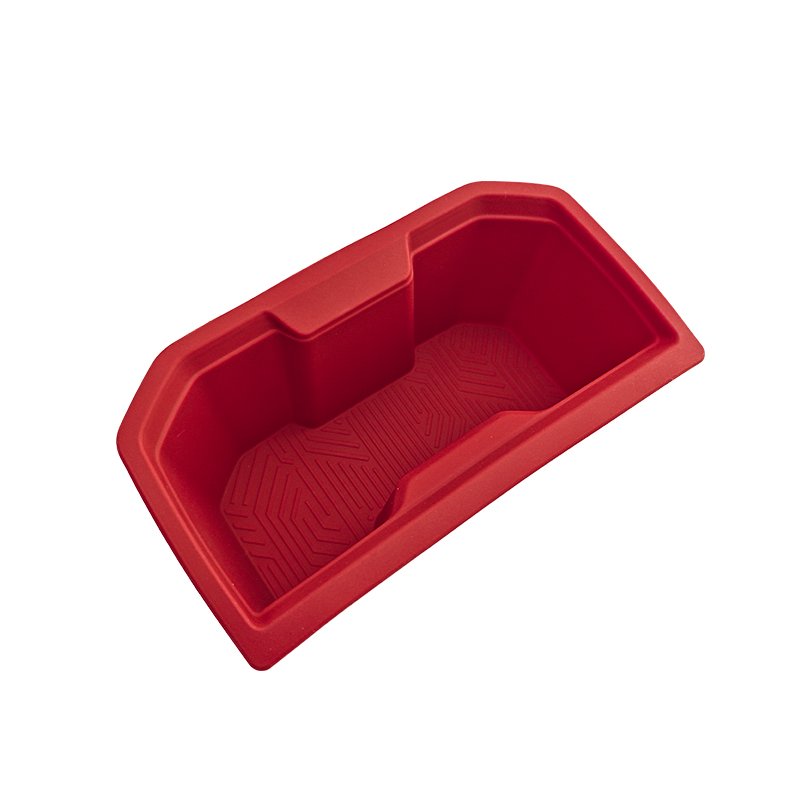Suitable for Toyota TACOMA Gen 3 2017-2023 Armrest Box, Rear Water Cup Silicone Box Storage Box (Red - Black -Blue)