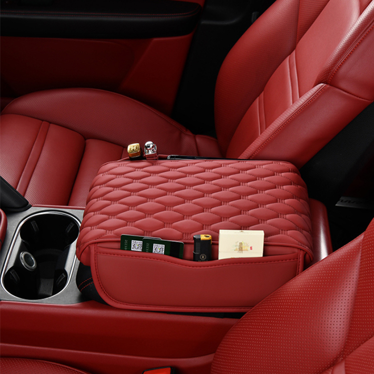 Xiangta Hot Sale Car Accessories Armrest Cushion Cover Center PU Leather Console Box Pad Protector