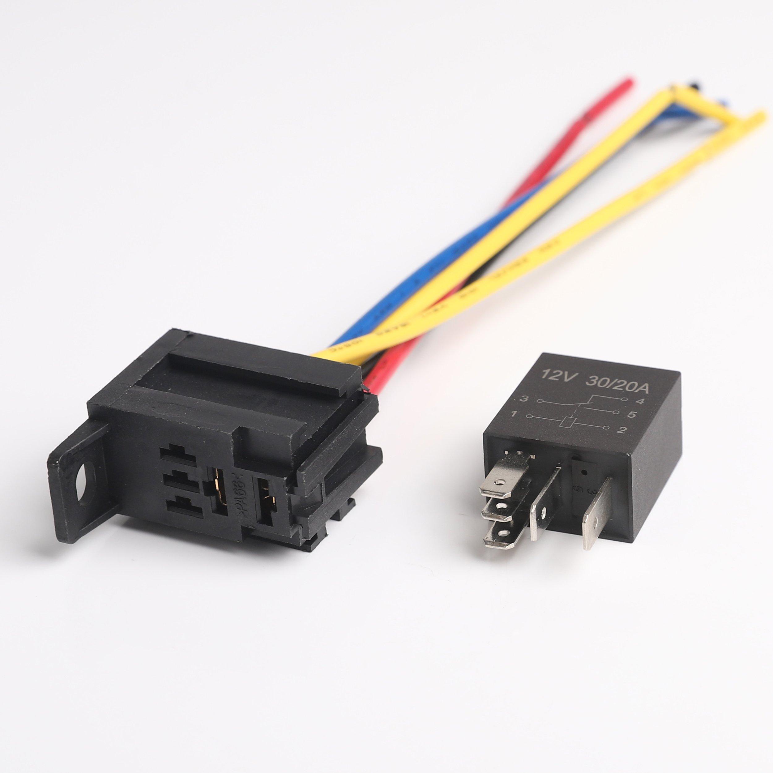 30A 35A 5 Pin Mini Auto Relay 12V With Flame-retardant Plastic Housing