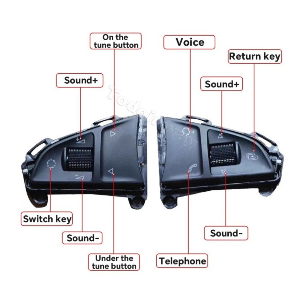 Car Steering Wheel Button Audio Volume Phone Mode Key Steer Switch Roller For Skoda Octavia A7 Superb 3 Karoq Kodiaq Fabia Yeti