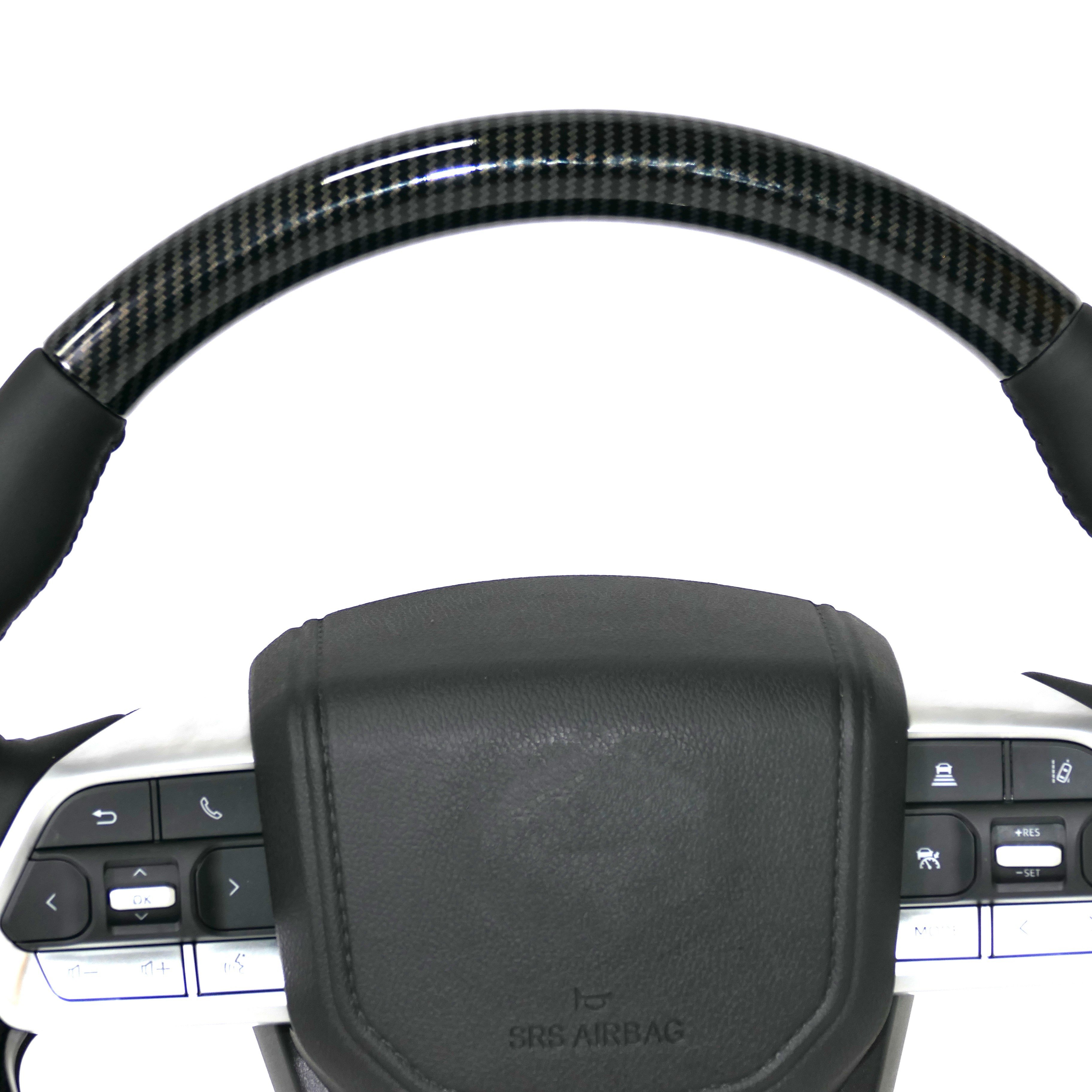 Custom LC300 Carbon fiber car steering wheel to fit Toyota Land Cruiser lc100 fj79 lc200 Prado 2010-2017 fj70 fj79 fj76