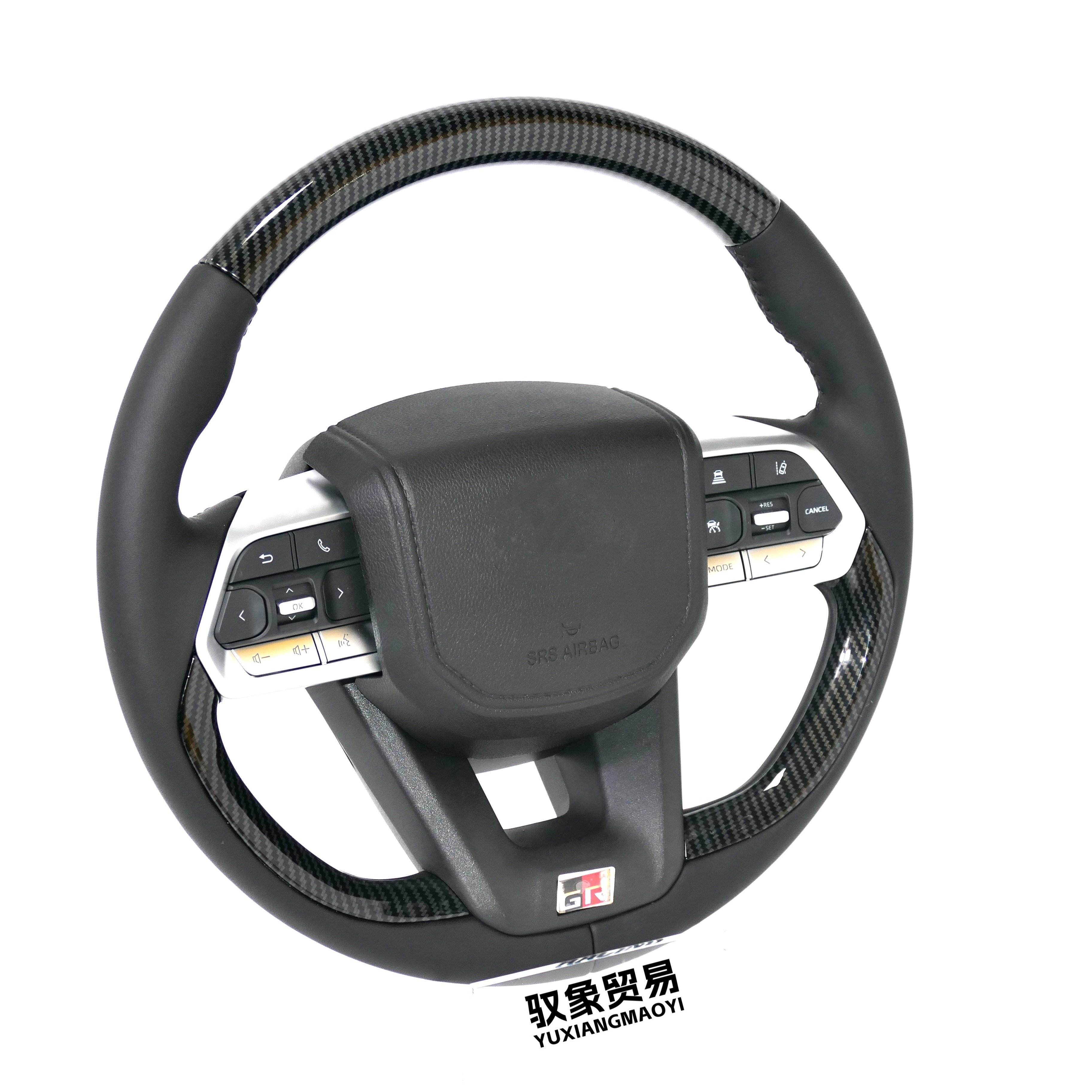 Custom LC300 Carbon fiber car steering wheel to fit Toyota Land Cruiser lc100 fj79 lc200 Prado 2010-2017 fj70 fj79 fj76