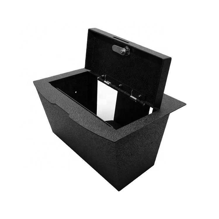 Tuojue Metal Console Storage Lock Box Interior Security Gun Safe Vault Insert Compatible Dodge Ram 1500 2009-2018 Pickup Truck