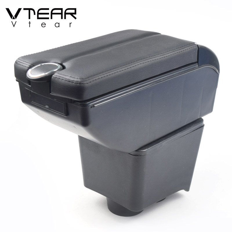 Vtear Car-styling Decoration Accessories Parts Cover 2010 for VW Polo 9n 6R Armrest Interior Center Console Arm Rest Storage Box
