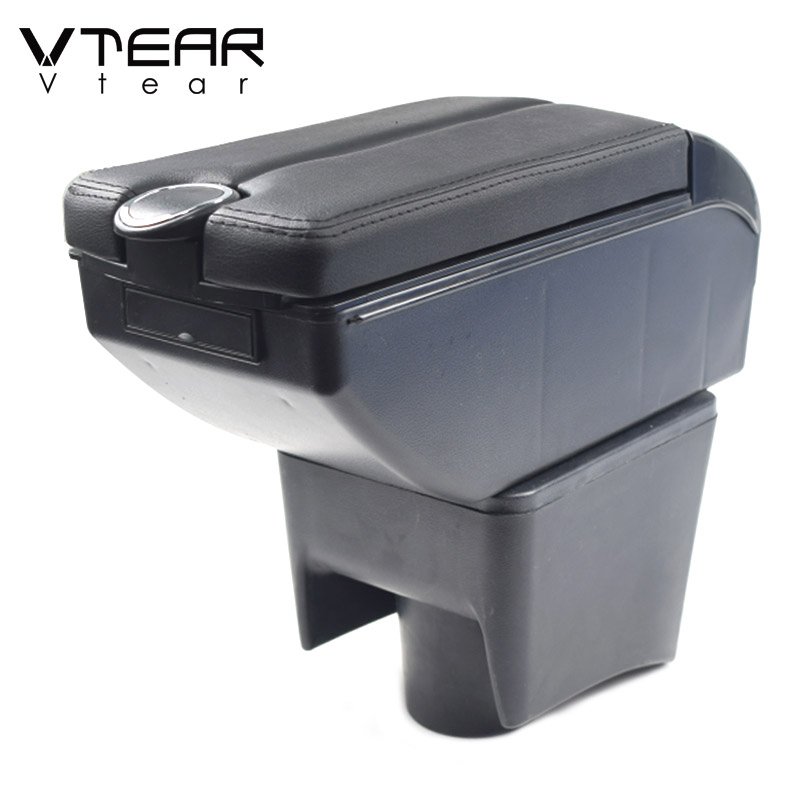 Vtear Car-styling Decoration Accessories Parts Cover 2010 for VW Polo 9n 6R Armrest Interior Center Console Arm Rest Storage Box