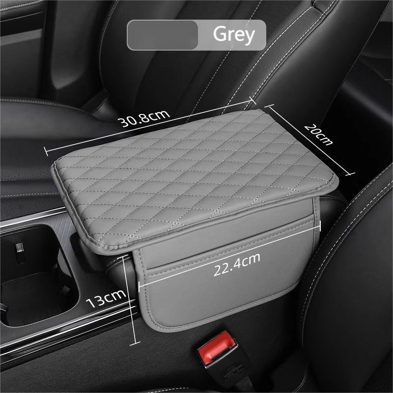 2024 New Product PU Leather Breathable Center Console Car Armrest Cover Universal Car Armrest Storage Box