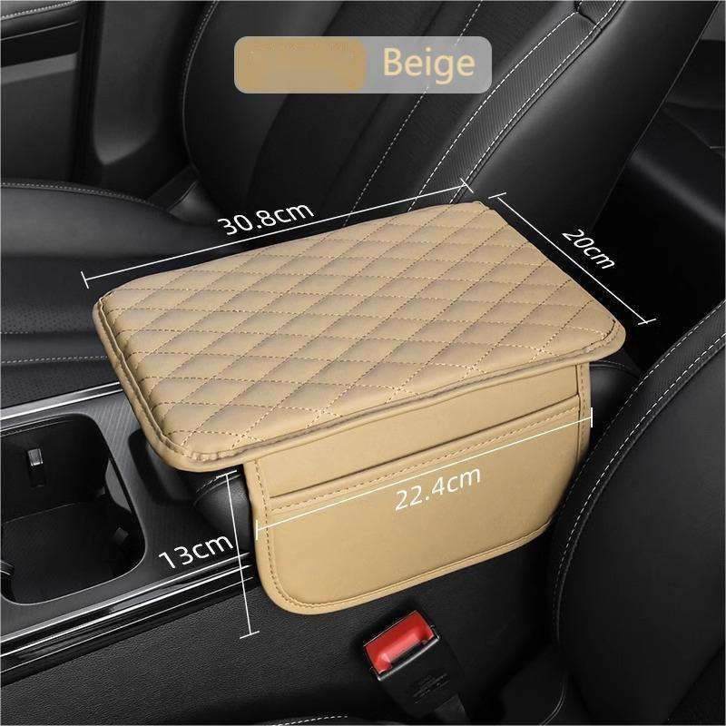 2024 New Product PU Leather Breathable Center Console Car Armrest Cover Universal Car Armrest Storage Box