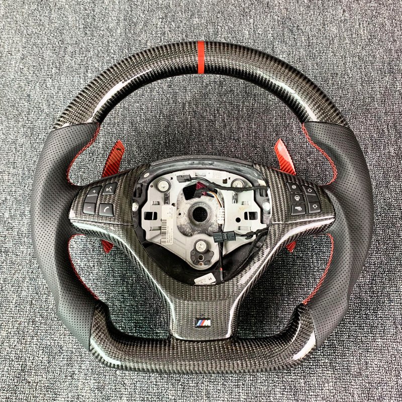 Upgrade Custom Carbon Fiber Steering Wheel with Correction Mark Car Accessory for BMW X5 X6