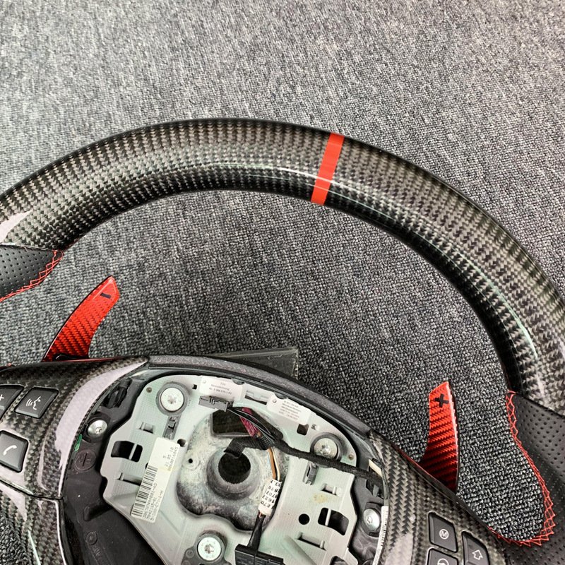 Upgrade Custom Carbon Fiber Steering Wheel with Correction Mark Car Accessory for BMW X5 X6