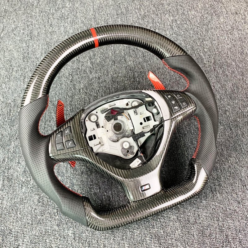 Upgrade Custom Carbon Fiber Steering Wheel with Correction Mark Car Accessory for BMW X5 X6