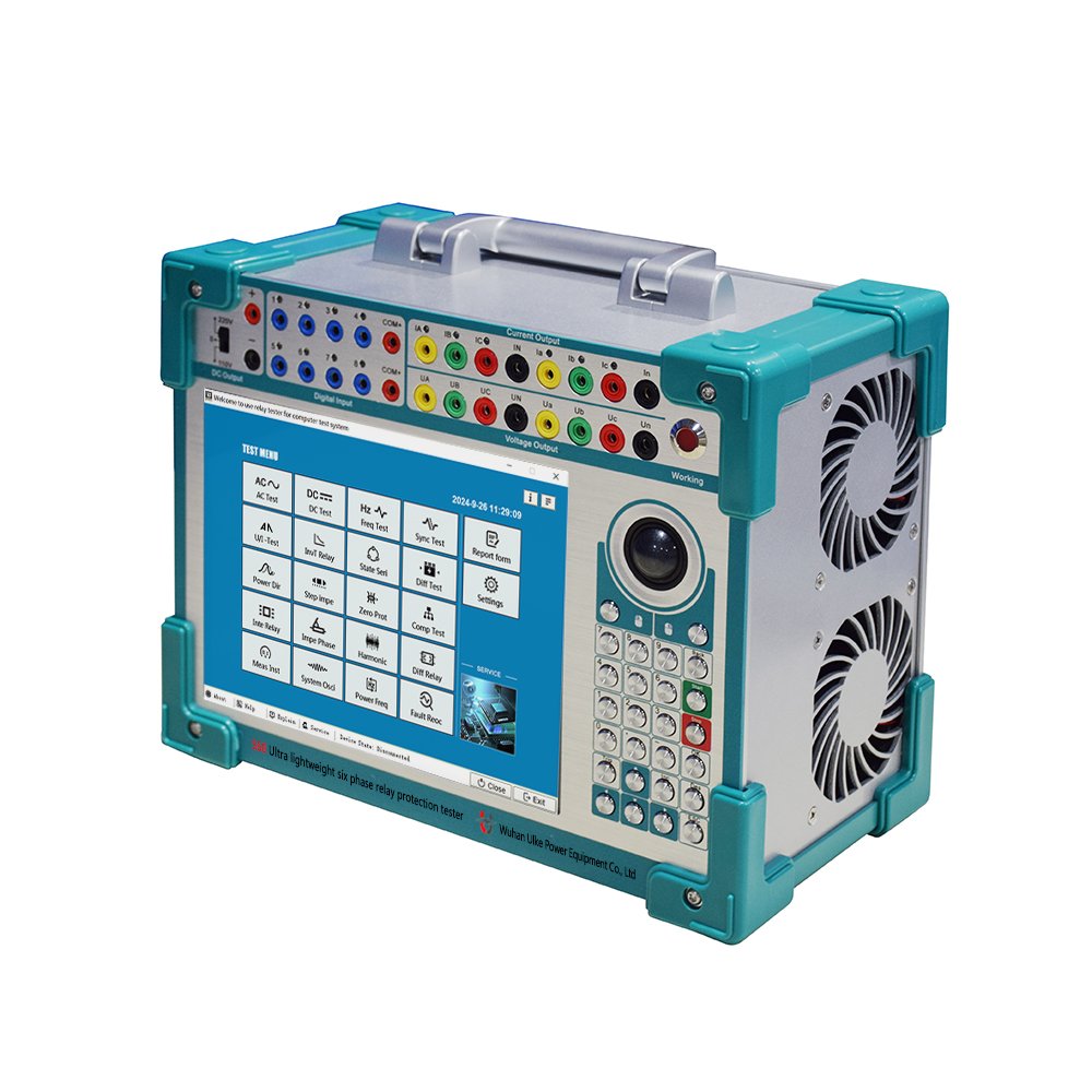 ULKE-S60H High Performance Secondary Current Injector Test Kit Relay Testing Portable 6 Phase Relay Protection Tester