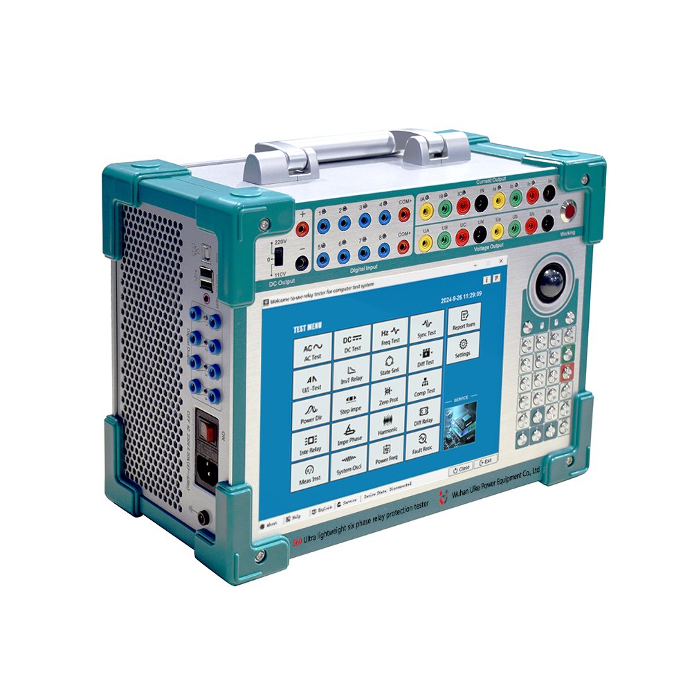 ULKE-S60H High Performance Secondary Current Injector Test Kit Relay Testing Portable 6 Phase Relay Protection Tester
