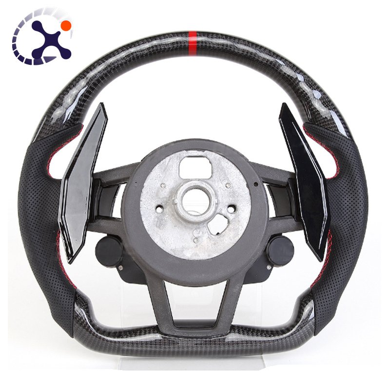 Fit for Audi A6 S3 RS3 RS4 RS5 TT Hot sale Carbon Fiber car Steering Wheel with Extended shift paddles