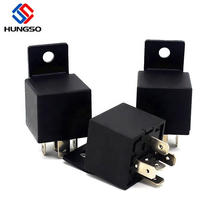 Universal Type Automobile Relay Car 1Z 5PIN SPDT 24v 40a Auto Relay With Plastic Bracket