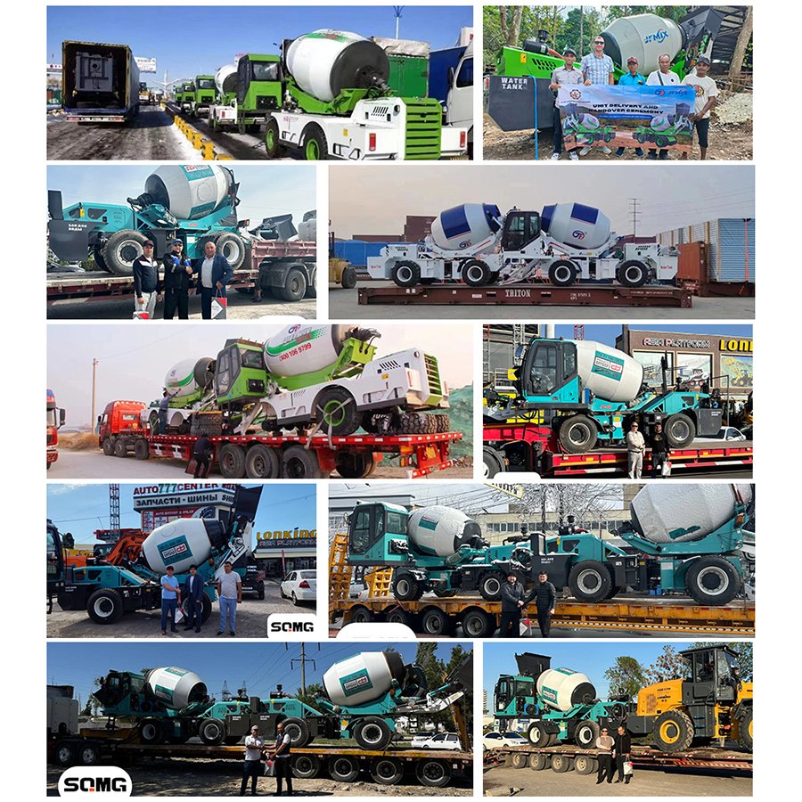 SQMG 2/2.6/3.5/4/5.5/6.5m3 Auto Mobile Machine Self-Loading Concrete Mixer Truck With Self-Loading From China