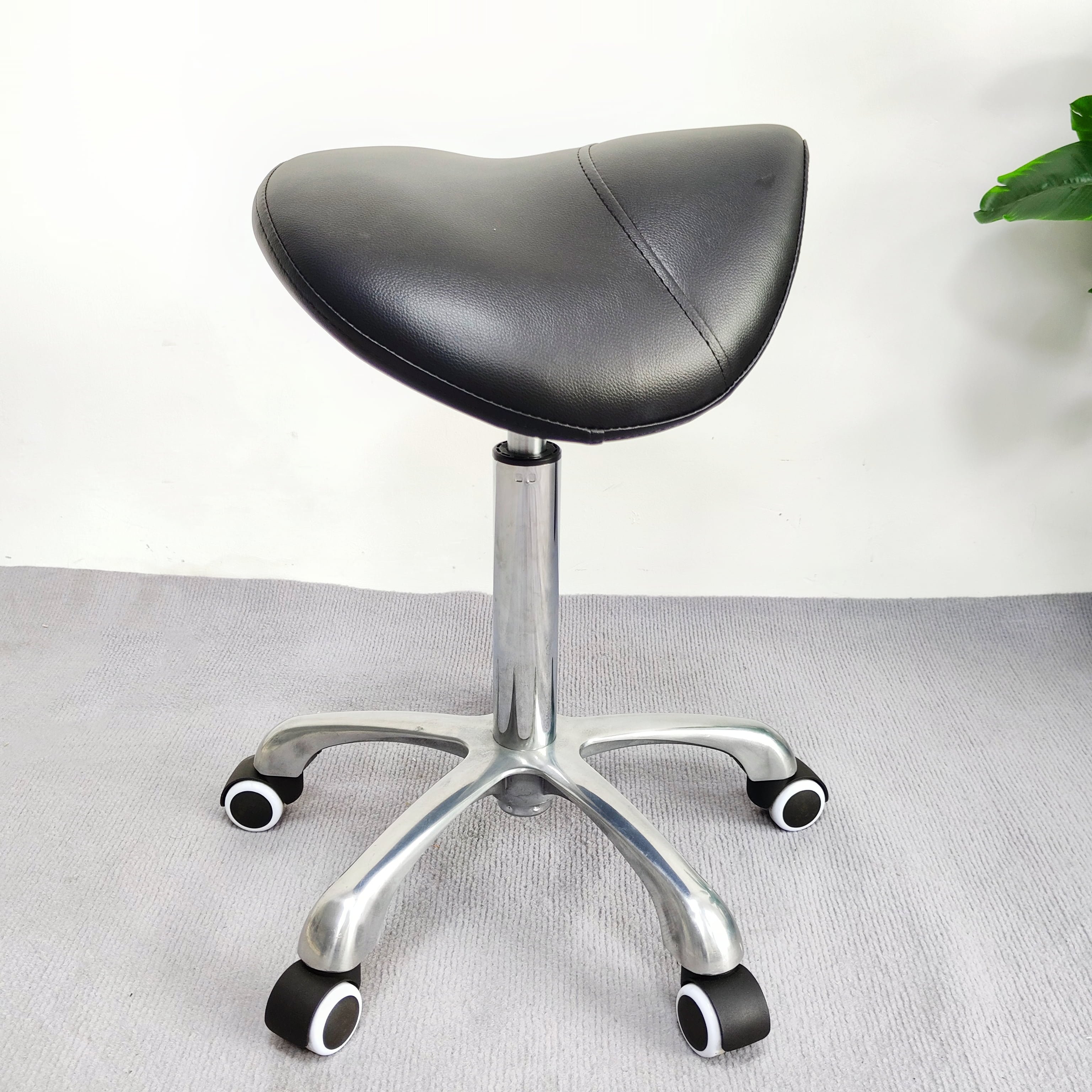 Foshan Factory Ergonomic Saddle Seat Stool Office Chair With Adjustable Backrest Medical Stool Dental Assistant Stool