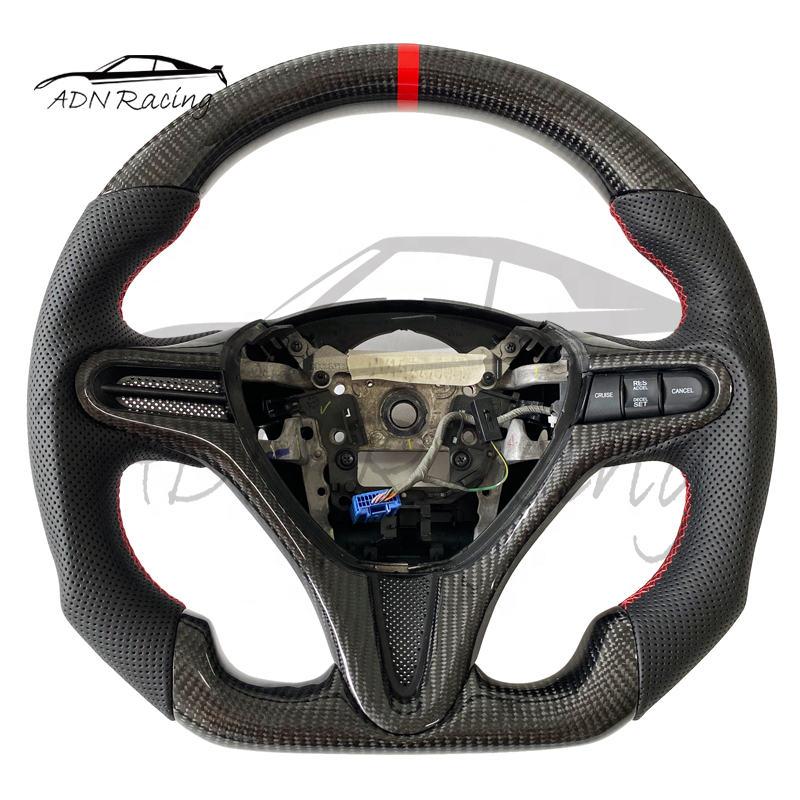 Racing Sport Carbon Fiber Steering Wheel For HONDA CIVIC 2006 2007 2008 2009 2010 2011