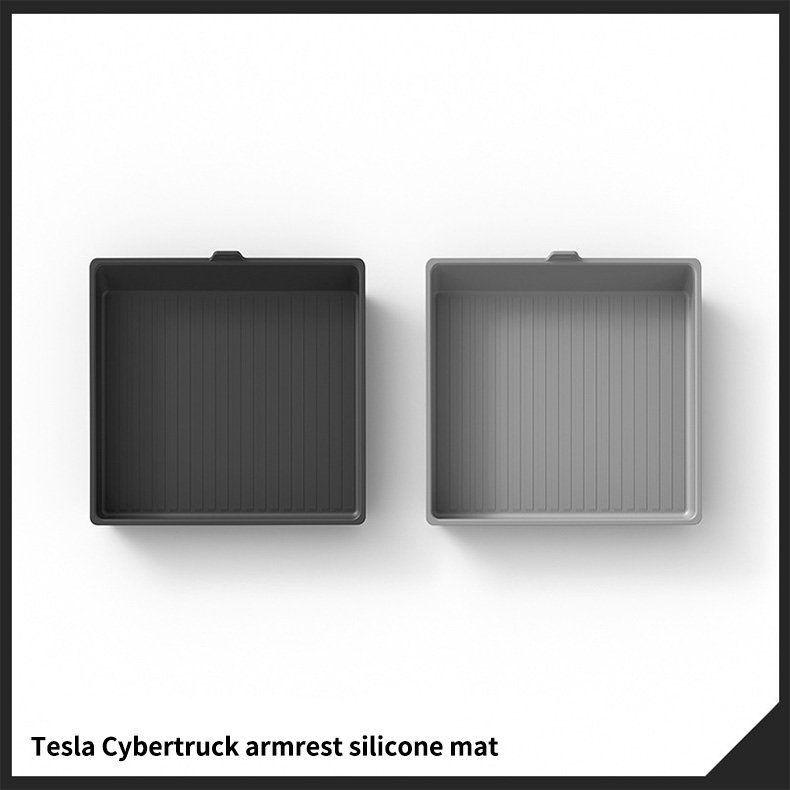 For 24 Models of Tesla Cybertruck Non-Slip Silicone Pad Armrest Box Interior Accessories