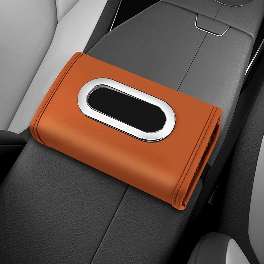 Cross-border Hot Car Seat Back Paper Bag Cover Car Armrest Tissue Box With Elastic Car Tissue Box Wholesale
