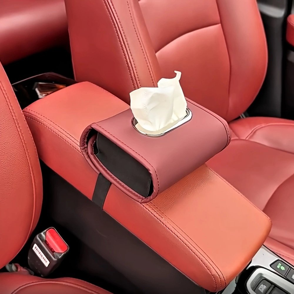 Cross-border Hot Car Seat Back Paper Bag Cover Car Armrest Tissue Box With Elastic Car Tissue Box Wholesale