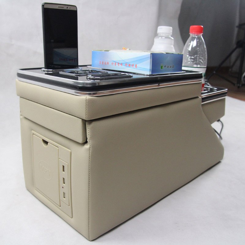 G10 Car Armrest Box Walnut Central Store Content Storage Box for for Citroen Spacetourer 2016-2023 Auto Styling Accessories 24CM