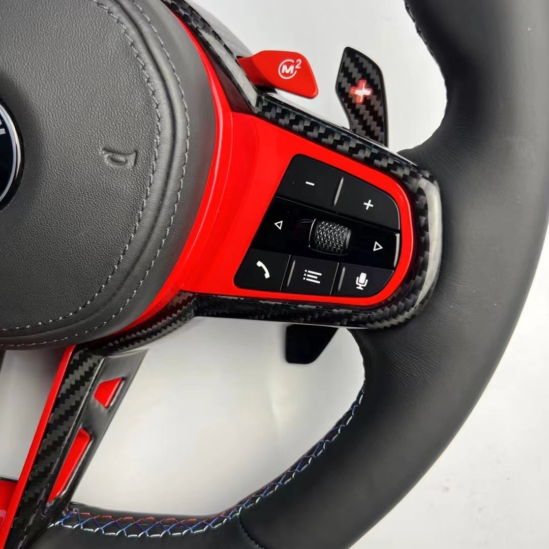 Carbon Trim Upgrade Steering Wheel for BMW G20 G30 G80 G82 G42 M4 F82 M5 F90 M3 F80 X5 F95 X6 F96 X3M F97 M8 F92 customization