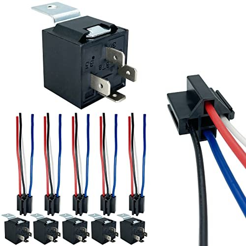 QIANJI 12V-72V 40A-80A Miniature Electromagnetic Automotive Relay JD1914 JD1924 5-Pin Conversion Relays 12V 24V 36V 48V 60V 72V
