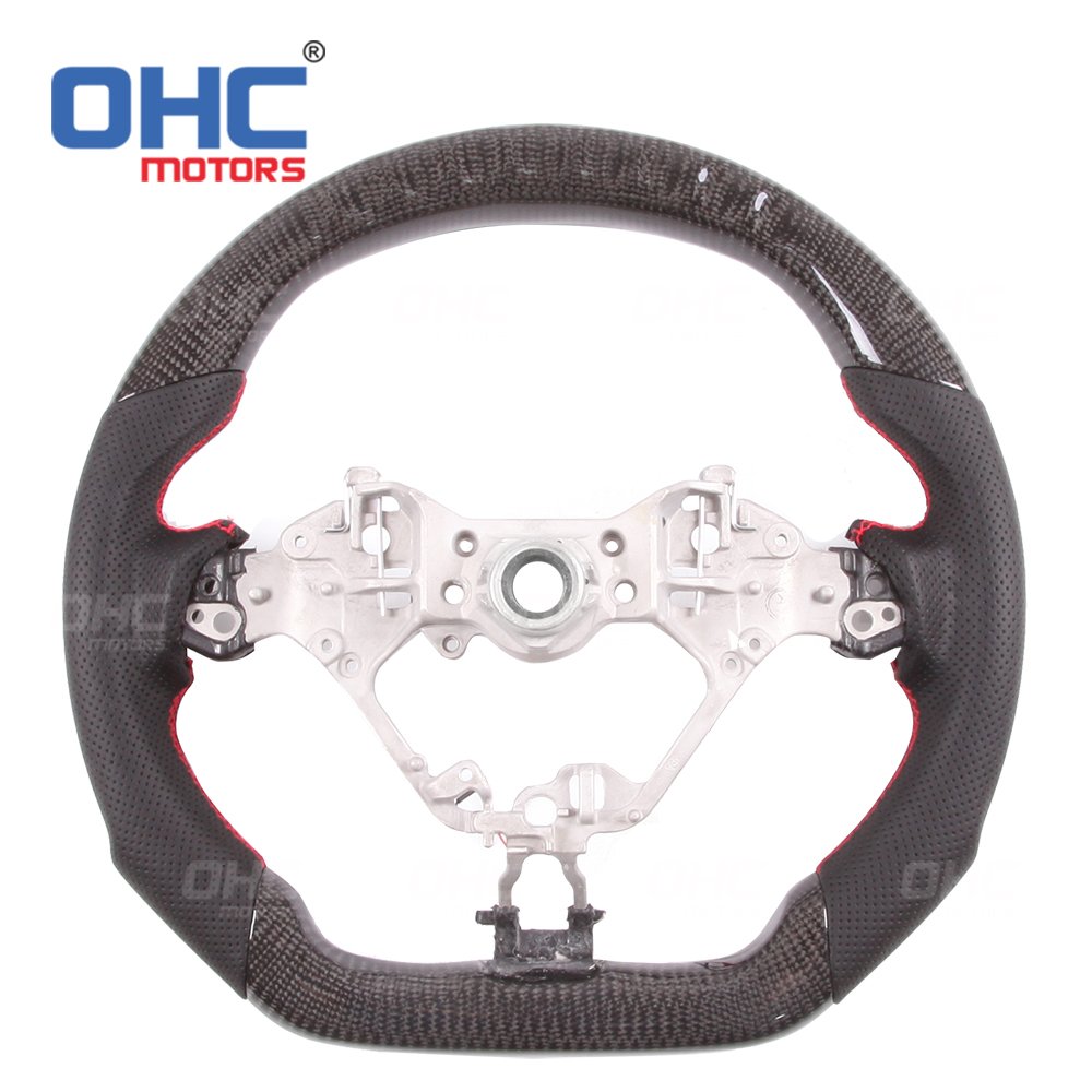 LED Shift Light Steering Wheel Fit for Toyota AE86 Subaru BRZ 86 GT86 2016 to 2022 Real Carbon Fiber Steering Wheel