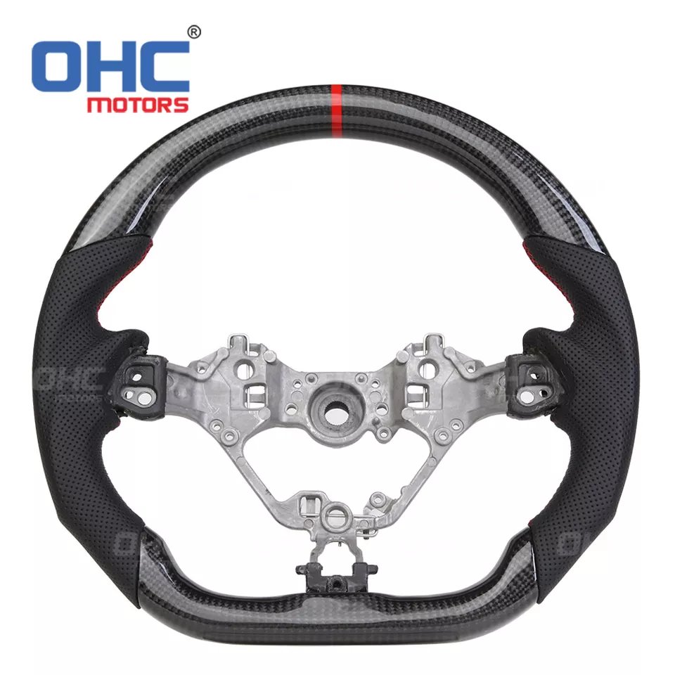 LED Shift Light Steering Wheel Fit for Toyota AE86 Subaru BRZ 86 GT86 2016 to 2022 Real Carbon Fiber Steering Wheel