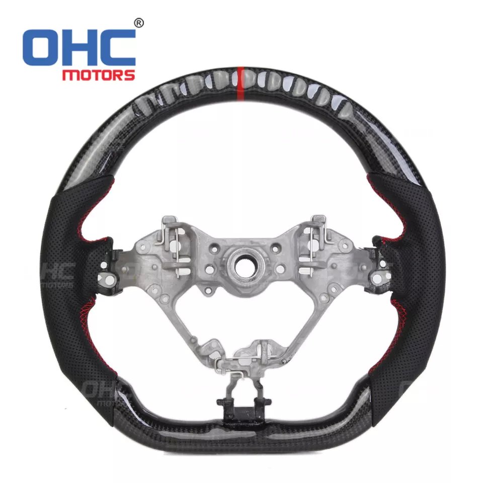 LED Shift Light Steering Wheel Fit for Toyota AE86 Subaru BRZ 86 GT86 2016 to 2022 Real Carbon Fiber Steering Wheel