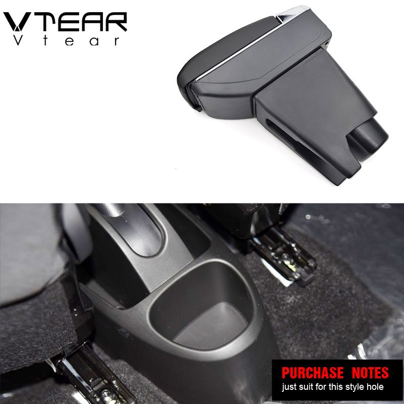 Vtear for Citroen C1 Armrest USB Charging Heighten Double Layer Storage Box Central Store Content Arm Rest Car Accessories