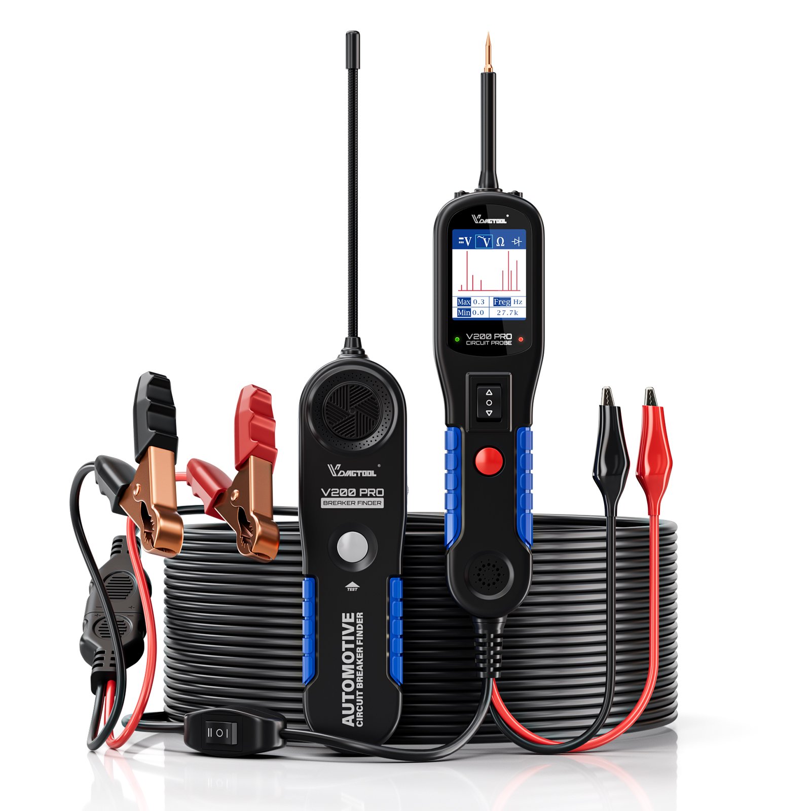 VDIAGTOOL V200 Pro Automotive Power Circuit Probe Tester Breaker Finder Tool 12/24V AC DC Voltage Trailer Relay Fuse Test