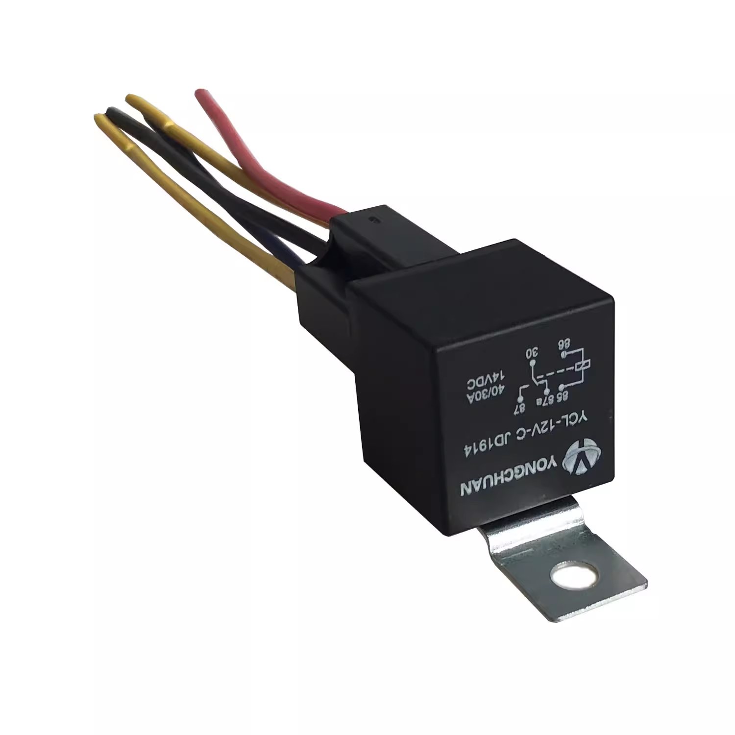 40A SPST Waterproof 4 Pin 12V Automotive Relay with Wires Harness and Socket for Car Truck Motorcycle Boat