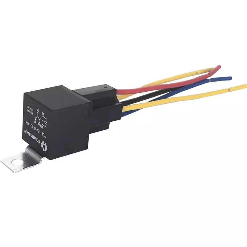 40A SPST Waterproof 4 Pin 12V Automotive Relay with Wires Harness and Socket for Car Truck Motorcycle Boat