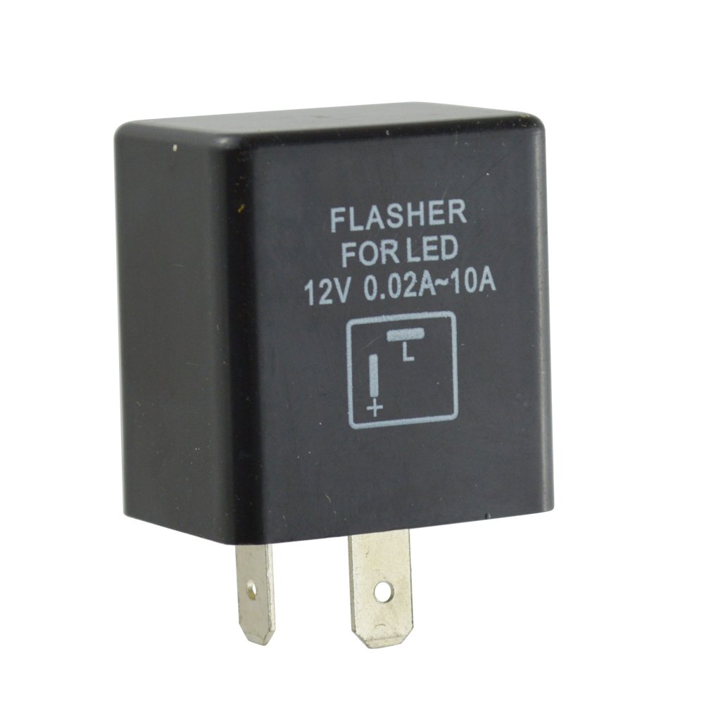 2-Pin LED Flasher Relay Fix Hyper Flash Turn Signal Decoder Brake Light Led Flasher Bulb Motorcycle LED Flashers