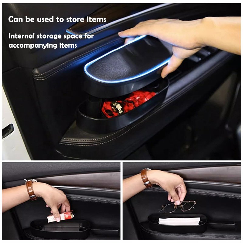 Universal Car Armrest Cushion Lift Storage Box Relieve Driver Height Adjustable Lighted Car Door Armrest Support Left Elbow Pad