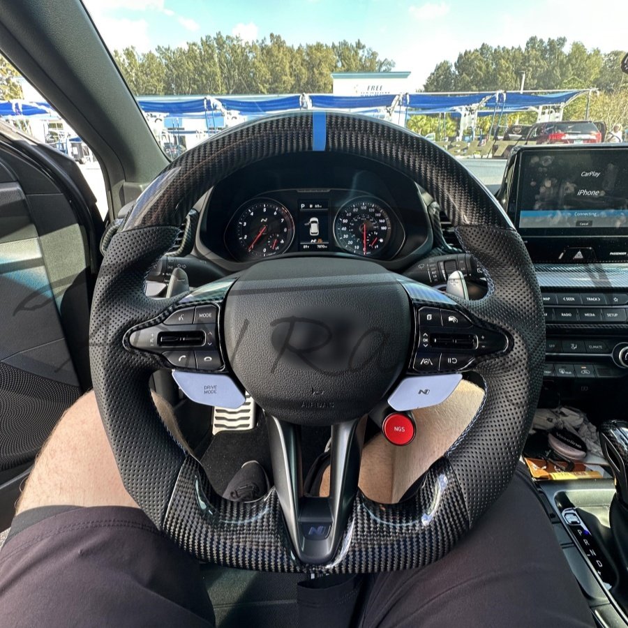 Fully Custom Carbon Fiber Steering Wheel For Hyundai Veloster N 2019+