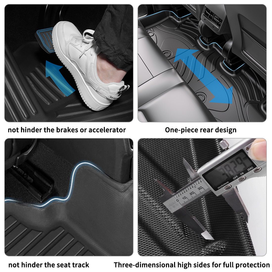 Muchkey Customized Car Accessories Car Carpet Anti-Slip Rubber Waterproof 5D TPE Car Floor Mats for Honda Civic CRV CR-V HR-V