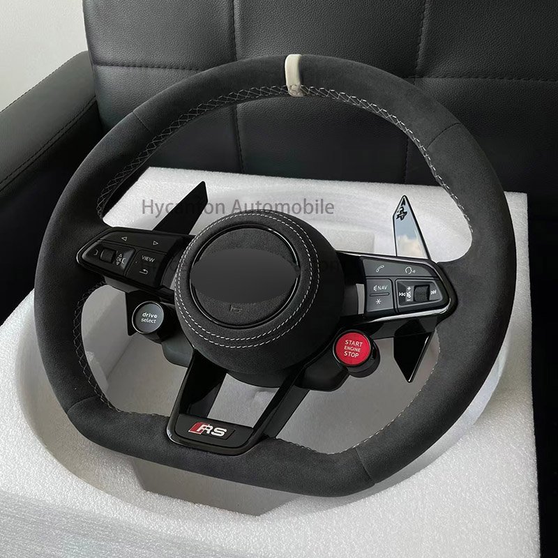 Direct sale wholesale price fine workmanship Alcantara steering wheel For Audi A4L A3 A6L car steering wheel