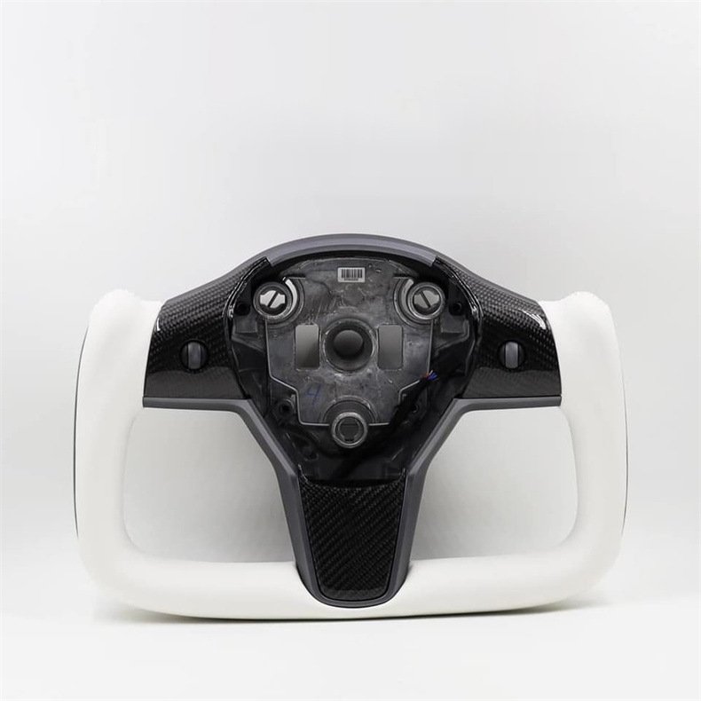 Model 3 y x s car steer wheel carbon fiber steering wheel for tesla model 3 y x s yoke steering wheel