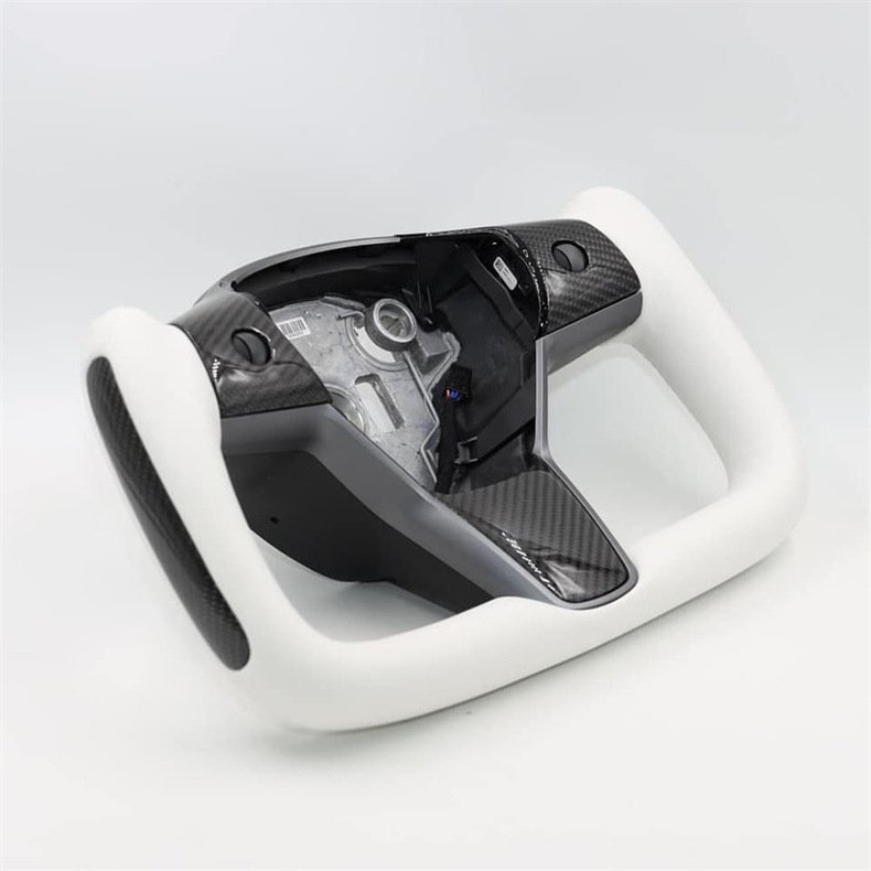 Model 3 y x s car steer wheel carbon fiber steering wheel for tesla model 3 y x s yoke steering wheel