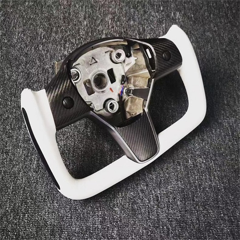 Model 3 y x s car steer wheel carbon fiber steering wheel for tesla model 3 y x s yoke steering wheel