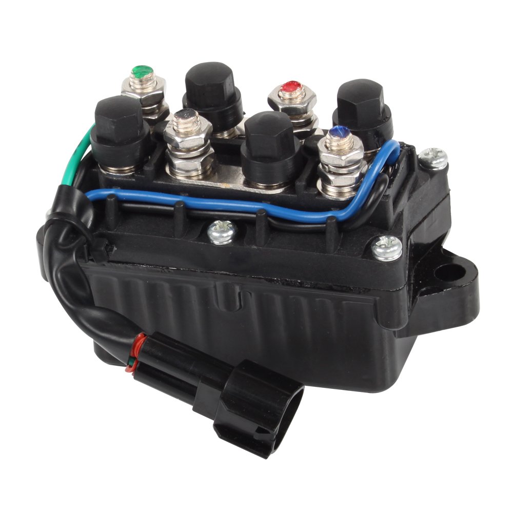 WZUAFU Boat Power Trim and Tilt Solenoid Relay Assy Compatible with 3 Pin Replacement 61A-81950-01-00 61A-81950-00-00