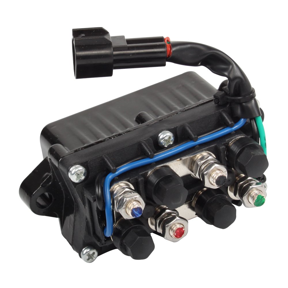 WZUAFU Boat Power Trim and Tilt Solenoid Relay Assy Compatible with 3 Pin Replacement 61A-81950-01-00 61A-81950-00-00