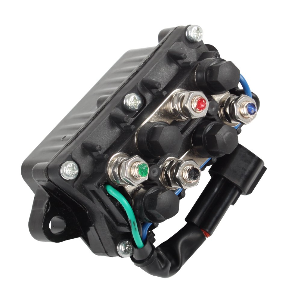 WZUAFU Boat Power Trim and Tilt Solenoid Relay Assy Compatible with 3 Pin Replacement 61A-81950-01-00 61A-81950-00-00